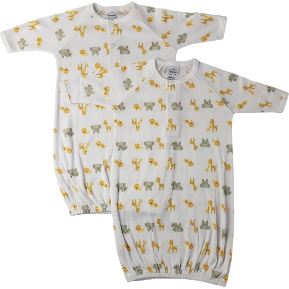 Infant Gown - Safari 2 Pack
