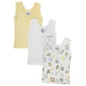 Rib Knit Print Sleeveless Tank Top Shirt 3-Pack