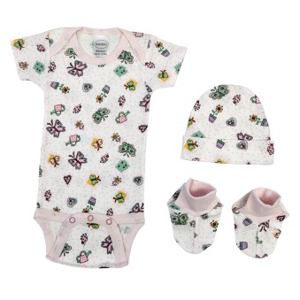 Newborn 3 Piece Gift Set - Butterfly Print