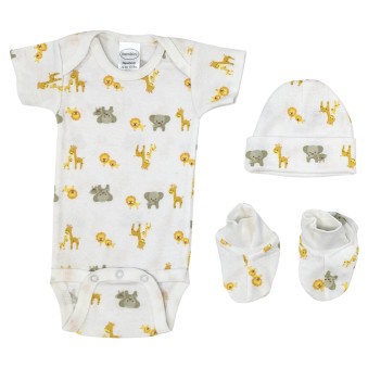 Newborn 3 Piece Gift Set - Safari Print