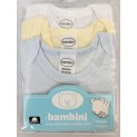 Boy's Rib Knit Pastel Short Sleeve Onezie 3-Pack