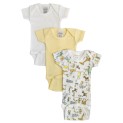 Preemie Variety Short Sleeve Onezie 3-Pack