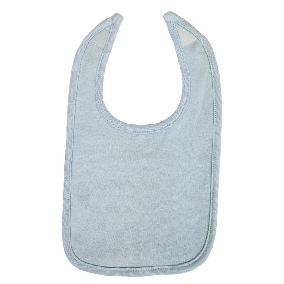 2-Ply Interlock Solid Pastel Blue Infant Bib