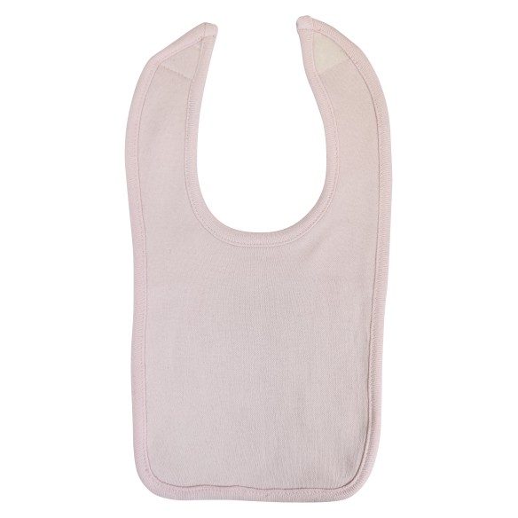 2-Ply Interlock Solid Pink Infant Bib