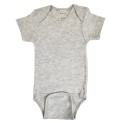 Heather Grey Interlock Short Sleeve Onezie