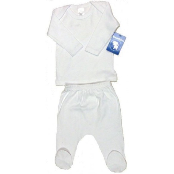 White Interlock Long Two Piece Set