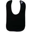 2-Ply Interlock Solid Black Infant Bib