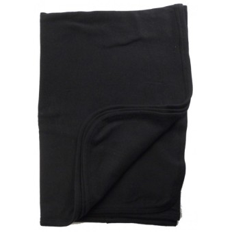 Black Interlock Receiving Blanket