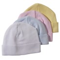 Pastel Rib Knit Beanie "Baby's First Cap"