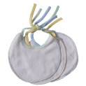 2-Ply Terry White with Pastel Trim Infant Drool Bibs