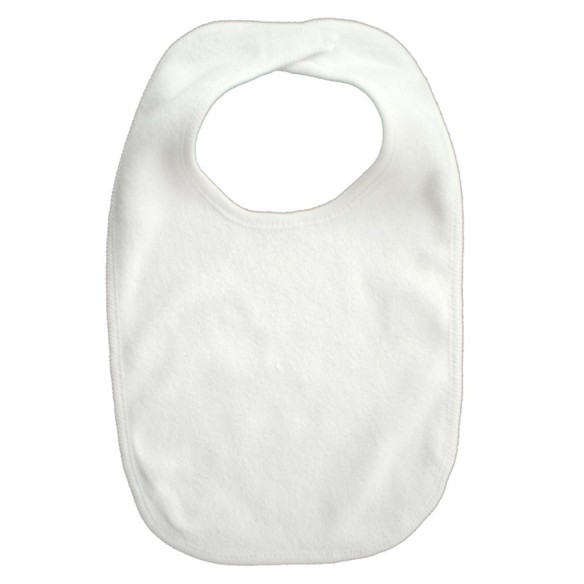 Bib - White With White Binding Two Ply Terry