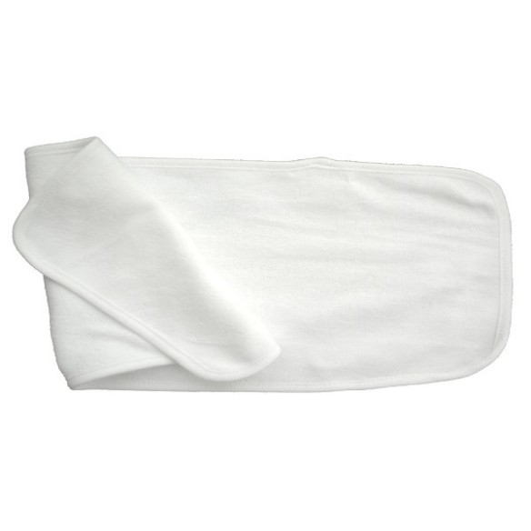 Burp Cloth - White With White Binding Two Ply Terry