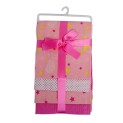 Flannel Print Receiving Blanket 4-Pack