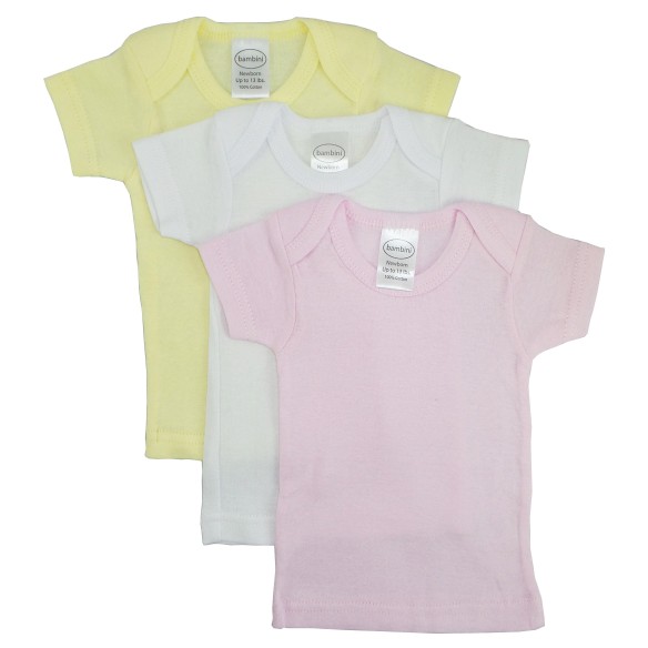 Girls Pastel Variety Short Sleeve Lap T-Shirts