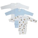 Rib Knit Variety Long Sleeve Onezie 3-Pack