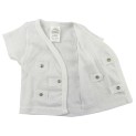 Rib Knit White Short Sleeve Side-Snap Shirt 3-Pack