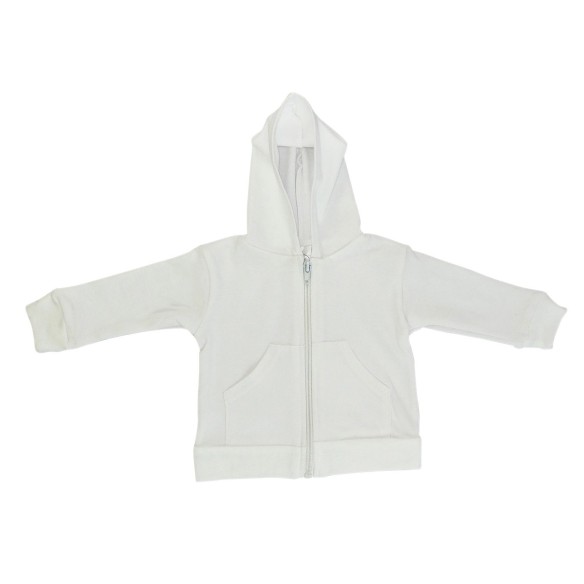 White Interlock Hooded Sweat Shirt