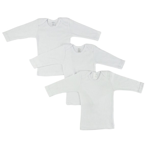 White Long Sleeve Lap T-Shirts