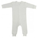 Interlock White Union Suit Long Johns