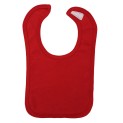 2-Ply Interlock Solid Red Infant Bib
