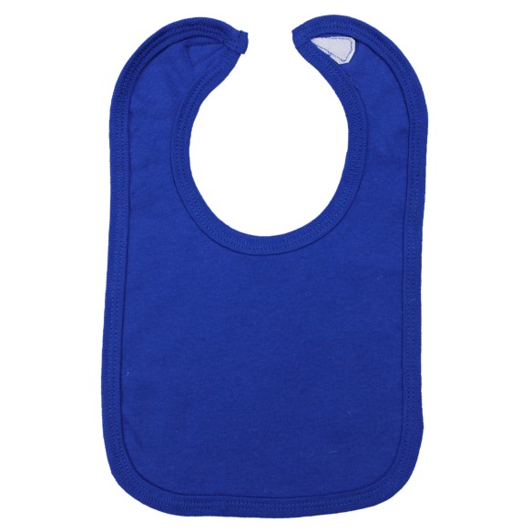 2-Ply Interlock Solid Blue Infant Bib