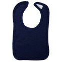 2-Ply Interlock Solid Navy Blue Infant Bib