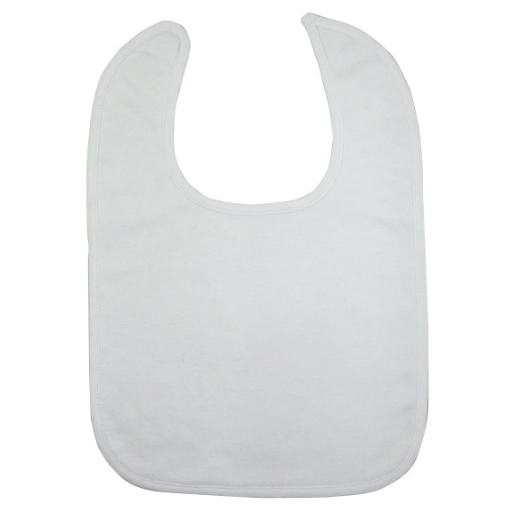 2-Ply Large Interlock White Bib