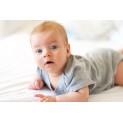 Heather Grey Interlock Short Sleeve Onezie