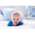 Blue Interlock Short Sleeve Onezie