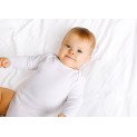 Rib Knit White Long Sleeve Onezie 3-Pack