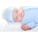 Pastel Rib Knit Beanie "Baby's First Cap"