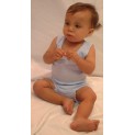 Boy's Rib Knit Pastel Sleeveless Tank Top Onezie 3-Pack