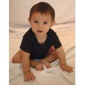 Black Interlock Short Sleeve Onezie