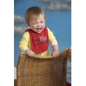 2-Ply Interlock Solid Red Infant Bib