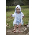 White Terry Hooded Bath Robe 