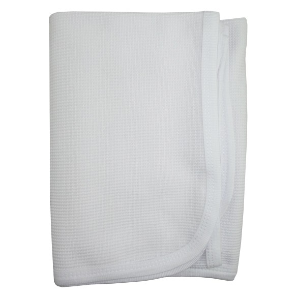 White Cotton Thermal Receiving Blanket