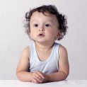 Bambini Rib Knit White Sleeveless Tank Top Shirt 6-Pack