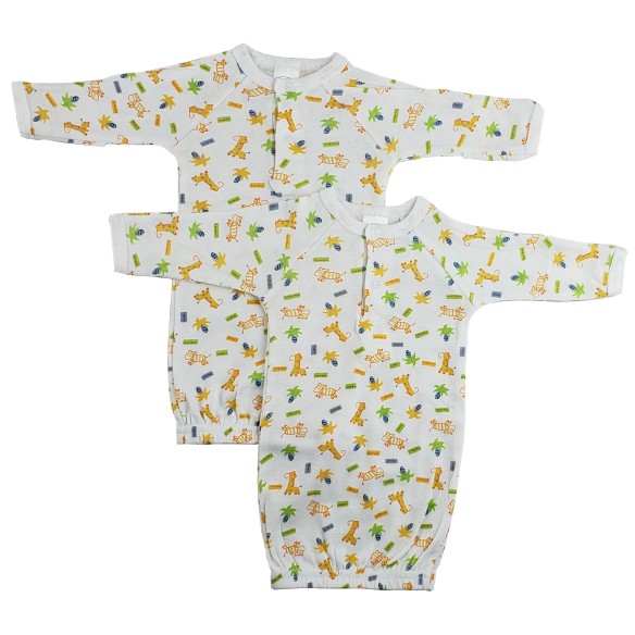 Preemie Boys Infant Gown Variety 2 Pack