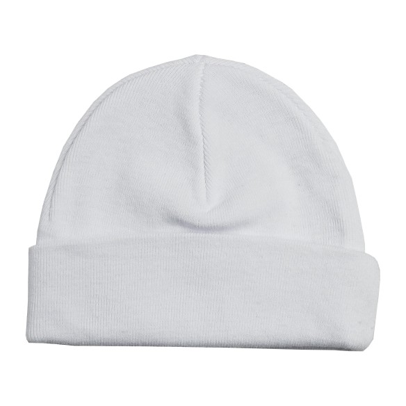White Baby's First Cap - White Baby Beanie