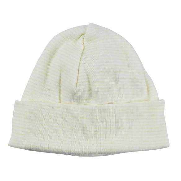 Yellow Striped Baby's Cap Rib Knit Baby Beanie