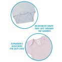 Rib Knit White Long Sleeve Onezie 3-Pack