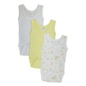Rib Knit Variety Sleeveless Tank Top Onezie 3-Pack