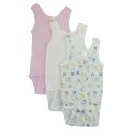 Rib Knit Variety Sleeveless Tank Top Onezie 3-Pack