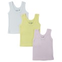 Girl's Rib Knit Pastel Sleeveless Tank Top Shirt 3-Pack