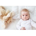 Rib Knit White Long Sleeve Lap T-Shirt 3-Pack