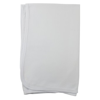 White Interlock Receiving Blanket