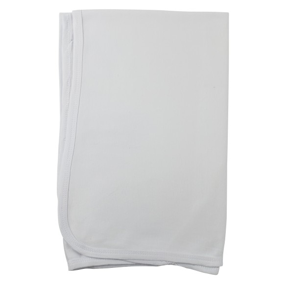 White Interlock Receiving Blanket