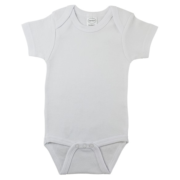 Newborn Short Sleeve One Piece - White