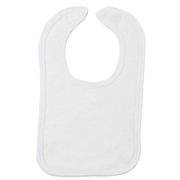 White Baby Bibs with velkro 