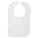 2-Ply Interlock White with White Trim Infant Bib